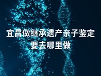 宜昌做继承遗产亲子鉴定要去哪里做