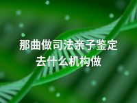 那曲做司法亲子鉴定去什么机构做