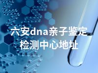 六安dna亲子鉴定检测中心地址