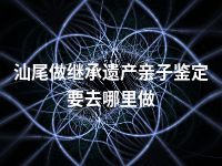 汕尾做继承遗产亲子鉴定要去哪里做