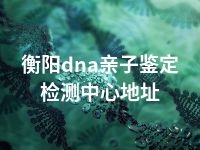 衡阳dna亲子鉴定检测中心地址