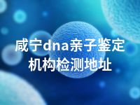 咸宁dna亲子鉴定机构检测地址