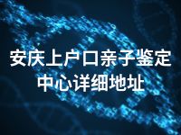 安庆上户口亲子鉴定中心详细地址