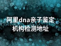 阿里dna亲子鉴定机构检测地址