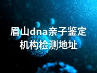 眉山dna亲子鉴定机构检测地址