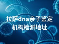 拉萨dna亲子鉴定机构检测地址