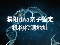 濮阳dna亲子鉴定机构检测地址