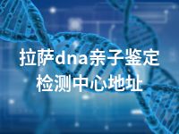 拉萨dna亲子鉴定检测中心地址