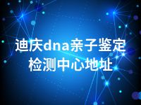 迪庆dna亲子鉴定检测中心地址