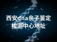 西安dna亲子鉴定检测中心地址