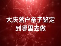 大庆落户亲子鉴定到哪里去做