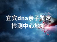 宜宾dna亲子鉴定检测中心地址