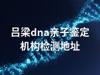 吕梁dna亲子鉴定机构检测地址