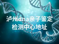 泸州dna亲子鉴定检测中心地址