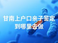 甘南上户口亲子鉴定到哪里去做