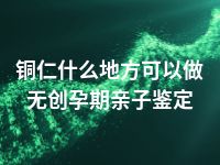 铜仁什么地方可以做无创孕期亲子鉴定