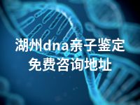 湖州dna亲子鉴定免费咨询地址