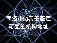 商洛dna亲子鉴定可靠的机构地址