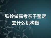 铁岭做高考亲子鉴定去什么机构做