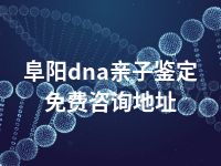 阜阳dna亲子鉴定免费咨询地址