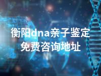 衡阳dna亲子鉴定免费咨询地址