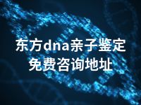 东方dna亲子鉴定免费咨询地址