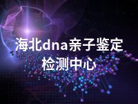 海北dna亲子鉴定检测中心