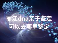 丽江dna亲子鉴定可以去哪里鉴定