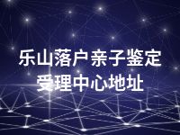 乐山落户亲子鉴定受理中心地址