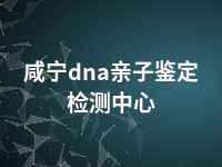 咸宁dna亲子鉴定检测中心