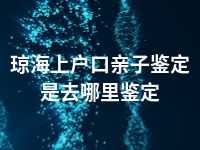 琼海上户口亲子鉴定是去哪里鉴定