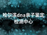 哈尔滨dna亲子鉴定检测中心