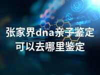 张家界dna亲子鉴定可以去哪里鉴定