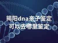 揭阳dna亲子鉴定可以去哪里鉴定