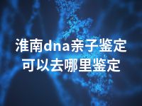 淮南dna亲子鉴定可以去哪里鉴定