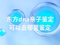 东方dna亲子鉴定可以去哪里鉴定