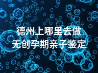 德州上哪里去做无创孕期亲子鉴定