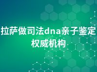 拉萨做司法dna亲子鉴定权威机构