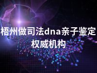 梧州做司法dna亲子鉴定权威机构