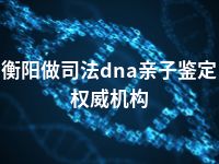 衡阳做司法dna亲子鉴定权威机构