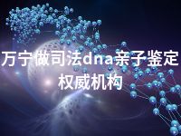 万宁做司法dna亲子鉴定权威机构