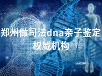 郑州做司法dna亲子鉴定权威机构