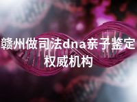 赣州做司法dna亲子鉴定权威机构