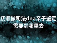 抚顺做司法dna亲子鉴定需要到哪里去