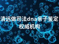 清远做司法dna亲子鉴定权威机构