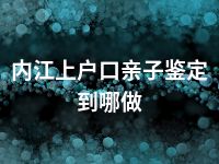 内江上户口亲子鉴定到哪做