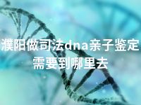 濮阳做司法dna亲子鉴定需要到哪里去