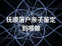 抚顺落户亲子鉴定到哪做