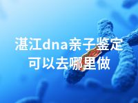 湛江dna亲子鉴定可以去哪里做