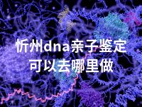 忻州dna亲子鉴定可以去哪里做